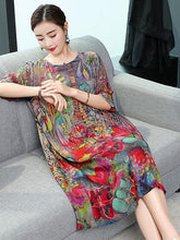 Casual National Style Mulberry Silk Long Dress